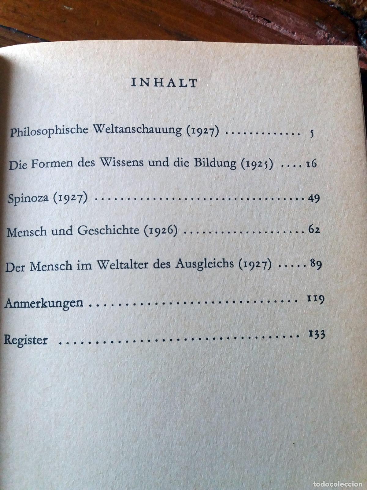 Libros: Max Scheler - PHILOSOPHISCHE WELTANSCHAUUNG - Foto 2