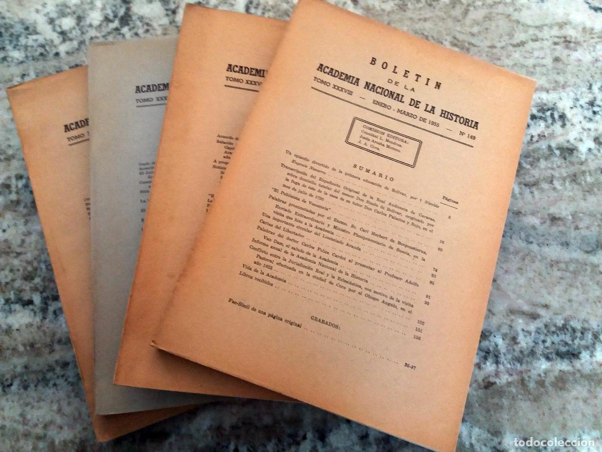 Libros: vvaa - BOLETIN DE LA ACADEMIA NACIONAL DE LA HISTORIA. Venezuela. Tomo XXXVIII. Enero a Diciembre de
