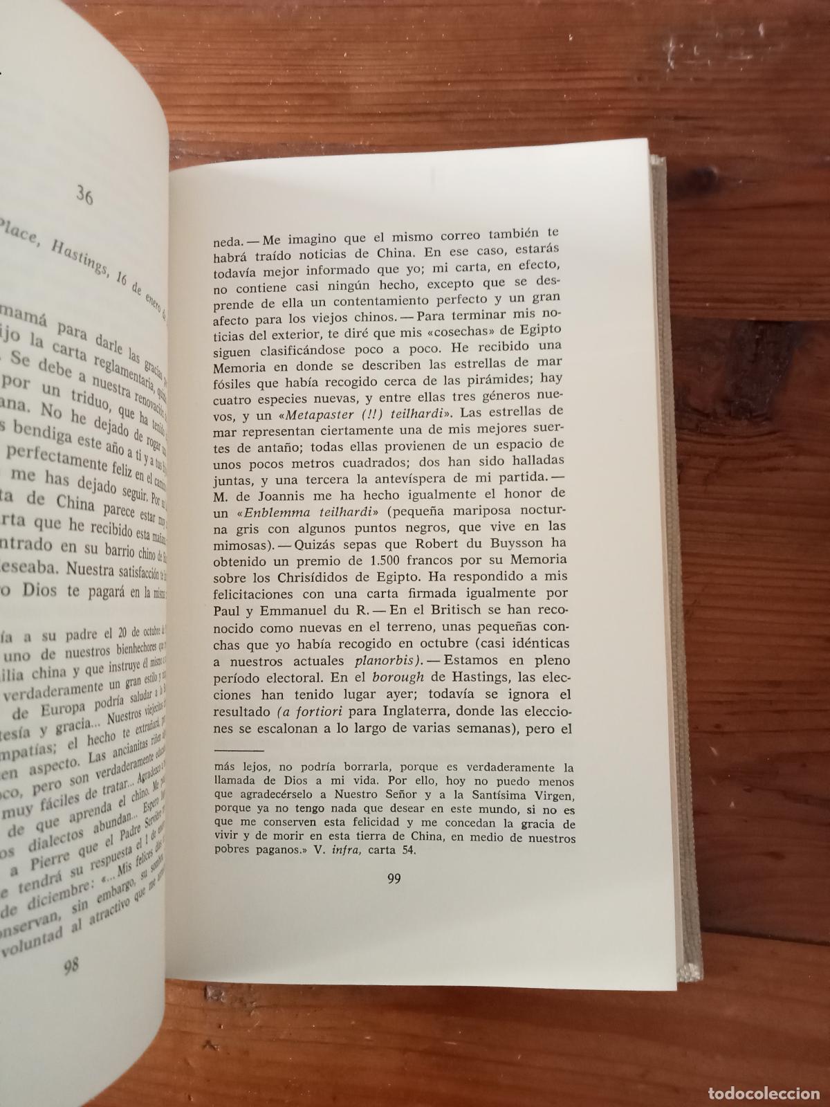 Libros: Teilhard de Chardin - CARTAS DE HASTINGS Y DE PARIS. 1908-1914 - Foto 2