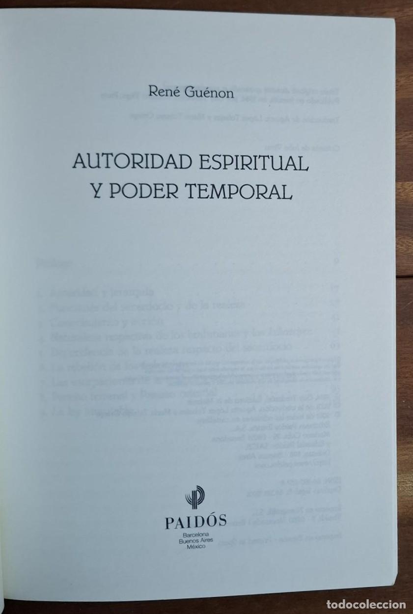 Libros: Ren&eacute; Guen&oacute;n - AUTORIDAD ESPIRITUAL Y PODER TEMPORAL - Foto 2