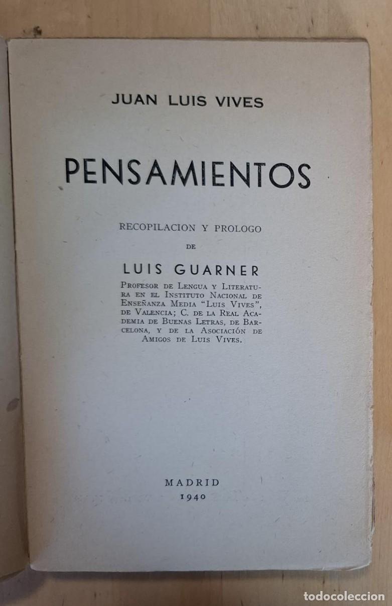 Libros: Juan Luis Vives - PENSAMIENTOS - Foto 4