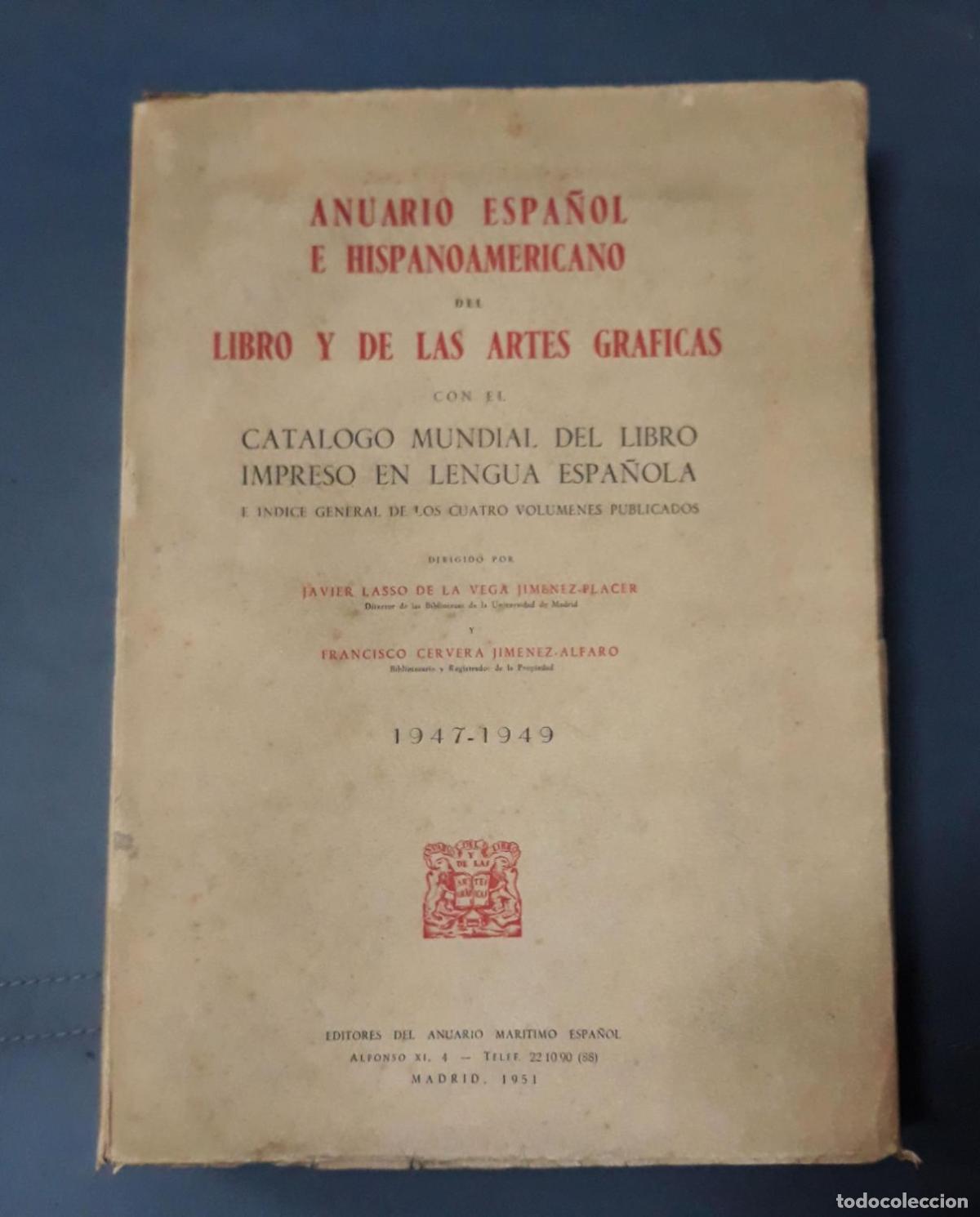 B&uuml;cher: LASSO DE LA VEGA JIMENEZ-PLACER, Javier, y CERVERA JIMENEZ-ALFARO, Francisco - ANUARIO ESPA&Ntilde;OL E HIS