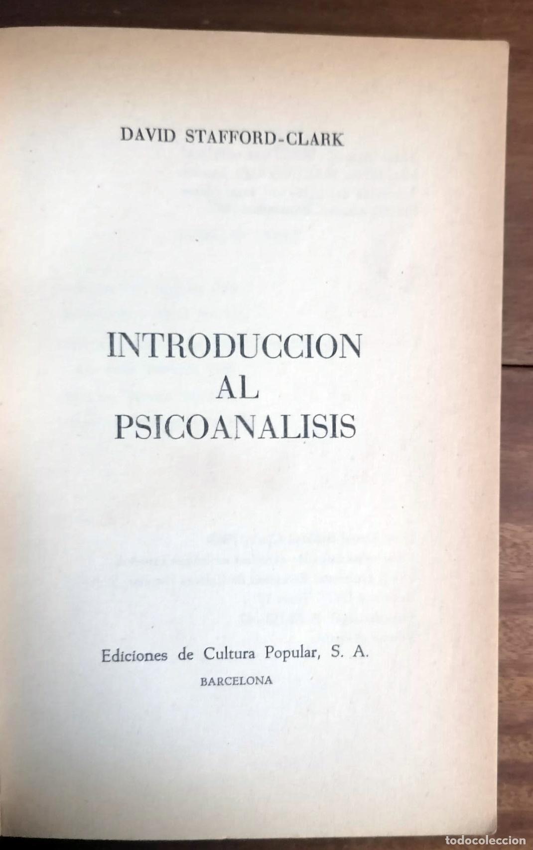 Libros: D. Stafford-Clark. - INTRODUCCI&Oacute;N AL PSICOAN&Aacute;LISIS. - Foto 2