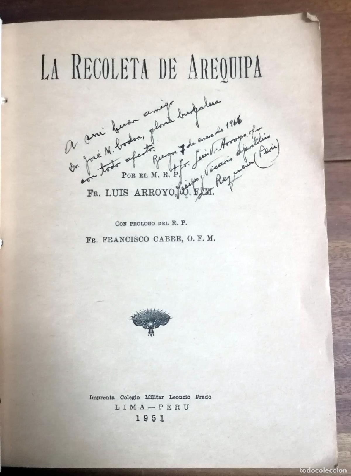 Libros: Luis Arroyo - LA RECOLETA DE AREQUIPA - Foto 3