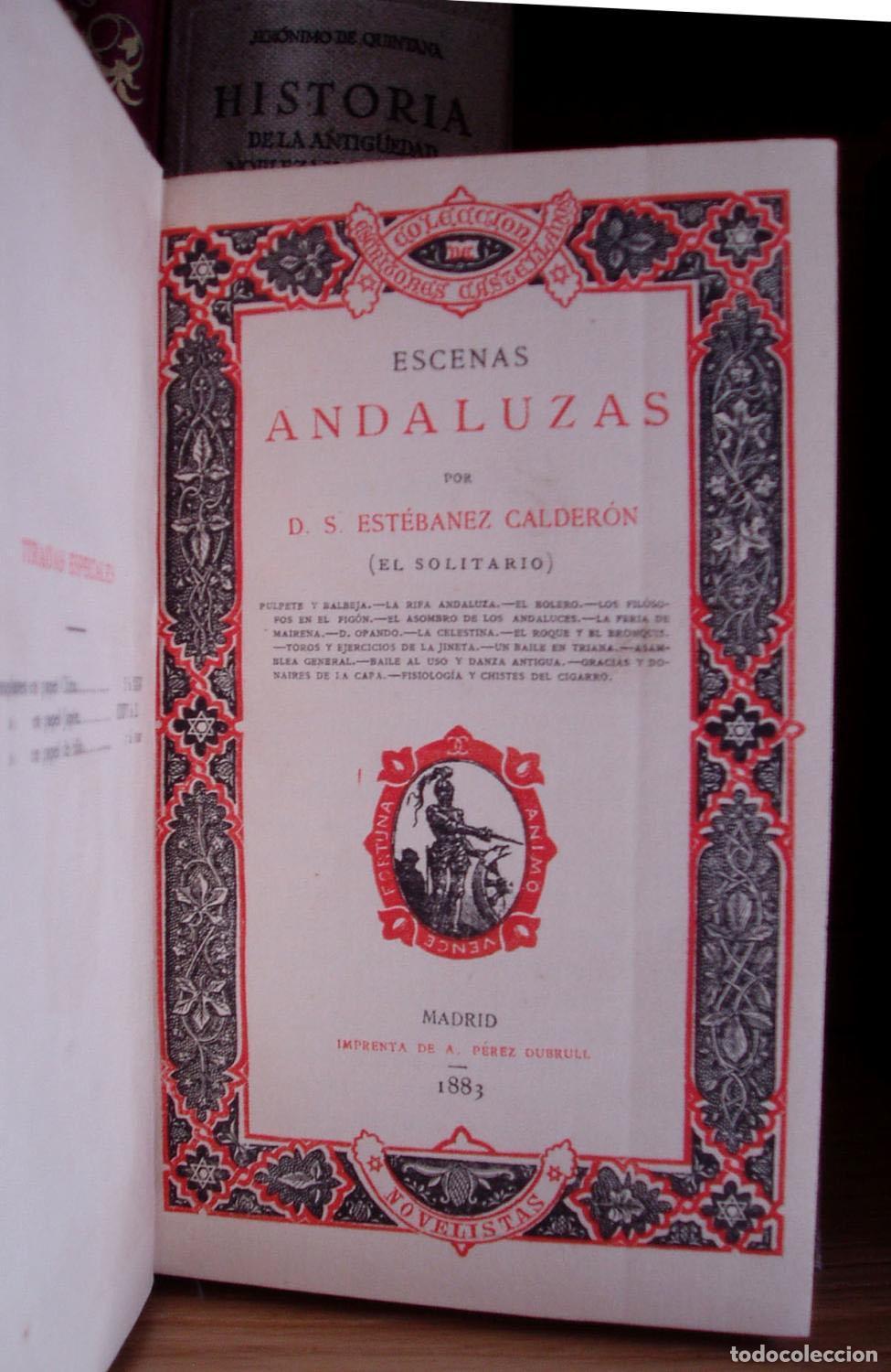 Libros: Serafin Estebanez Calderon - ESCENAS ANDALUZAS - Foto 1