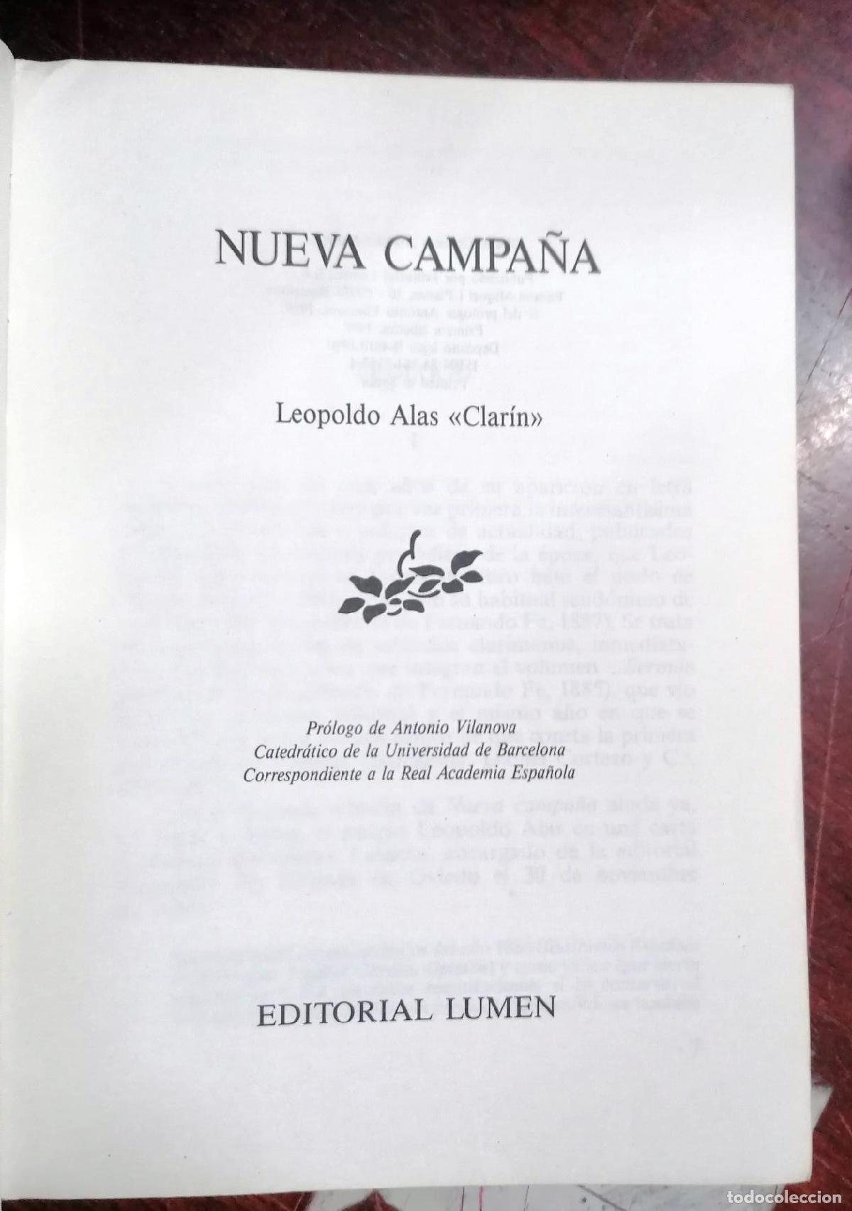 Libros: Leopoldo alas Clar&iacute;n - NUEVA CAMPA&Ntilde;A - Foto 2