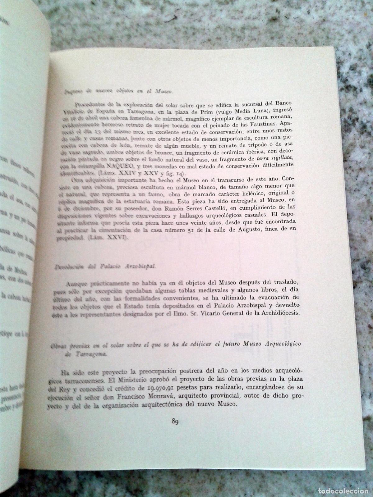 Libros: VV.AA - MEMORIAS DE LOS MUSEOS ARQUEOL&Oacute;GICOS PROVINCIALES. 1940 (Extractos) - Foto 3