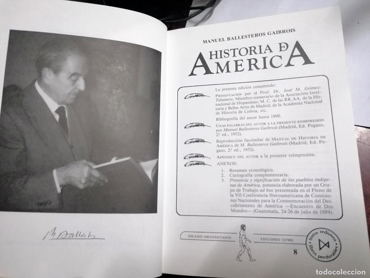 Libros: Manuel Ballesteros Gaibrois - HISTORIA DE AMERICA - Foto 2
