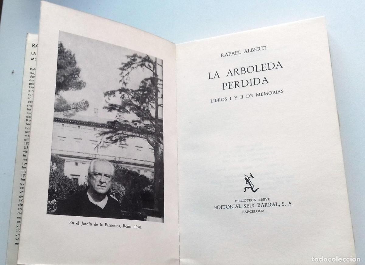 Libros: Alberti, Rafael - LA ARBOLEDA PERDIDA (Libros I y II de Memorias) - Foto 3