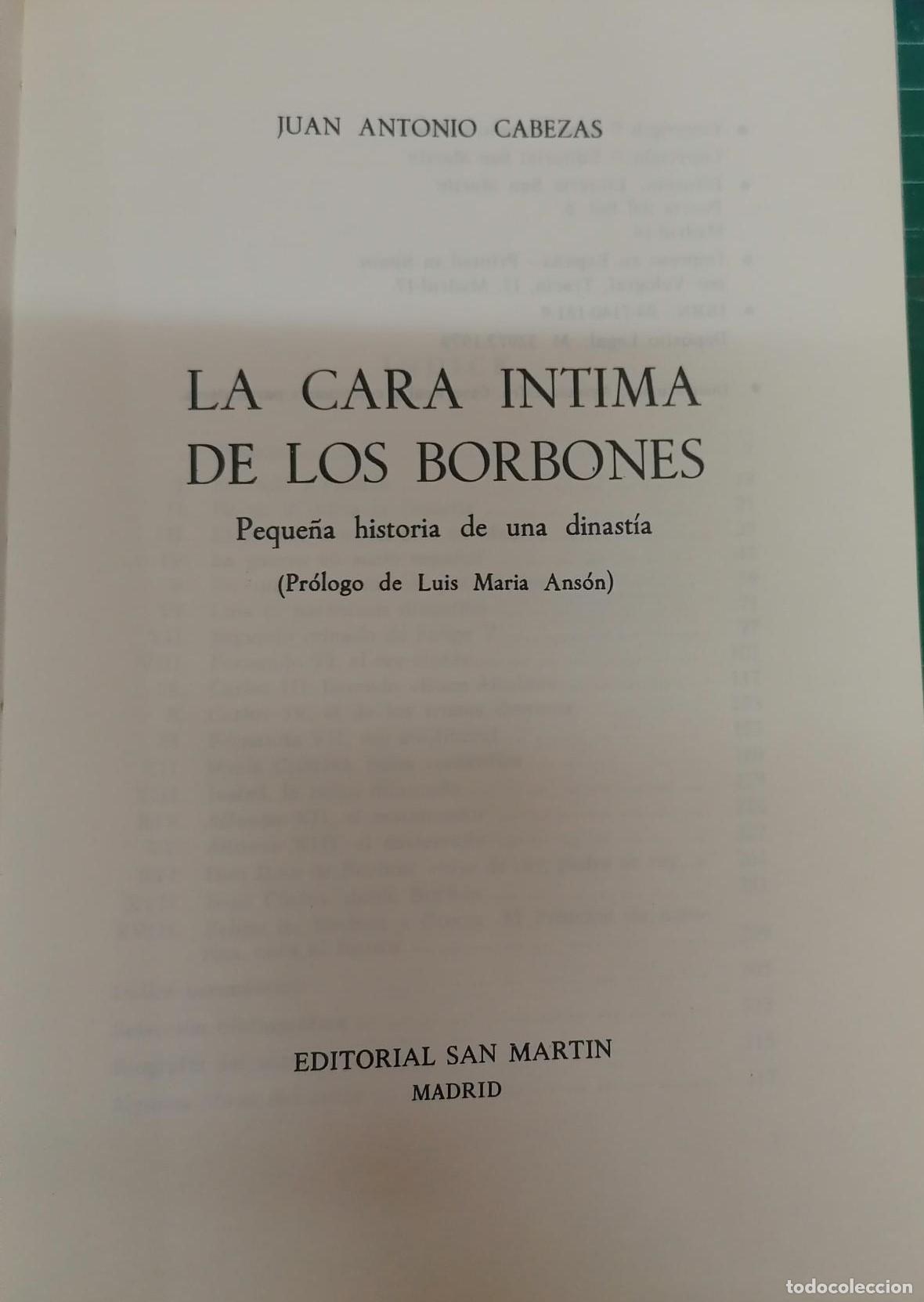 Libros: Cabezas, Juan Antonio - LA CARA &Iacute;NTIMA DE LOS BORBONES - Foto 3