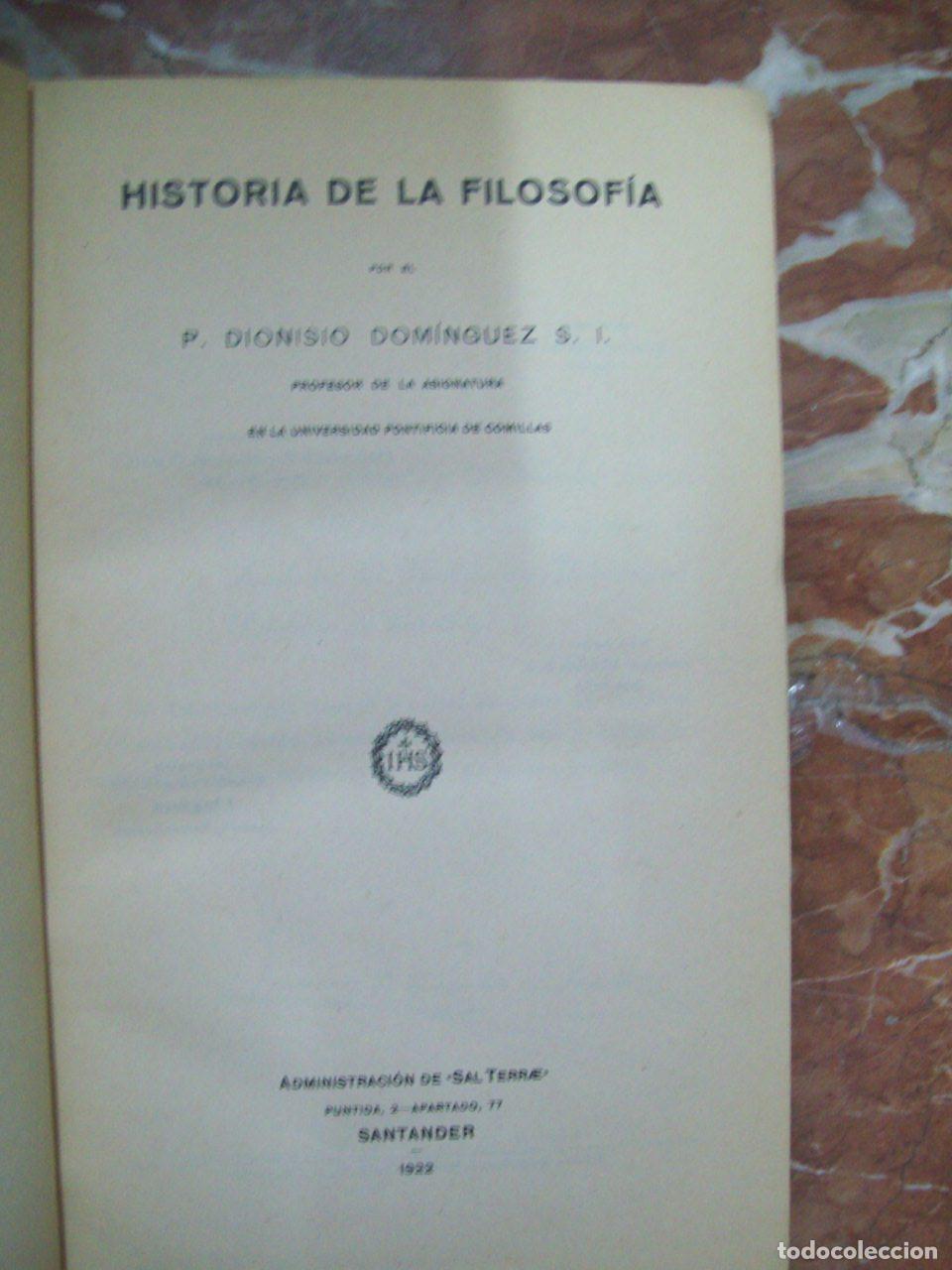 books: Dom&iacute;nguez, Dionisio - HISTORIA DE LA FILOSOF&Iacute;A