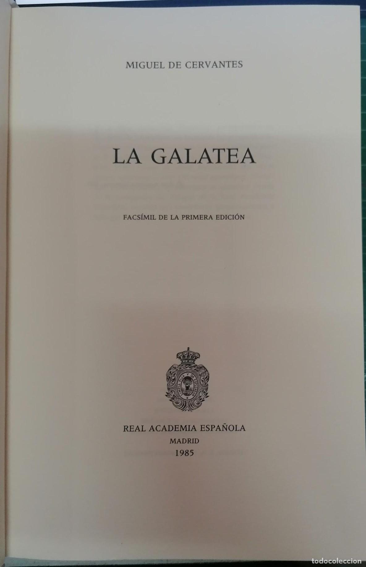 Libros: De Cervantes, Miguel - LA GALATEA - Foto 3