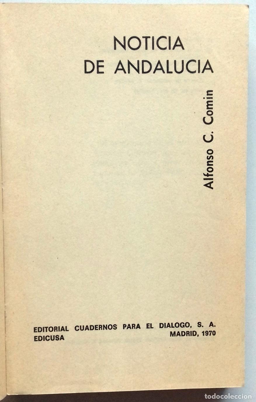 Libros: Comin, Alfonso C. - NOTICIA DE ANDALUCIA - Foto 4