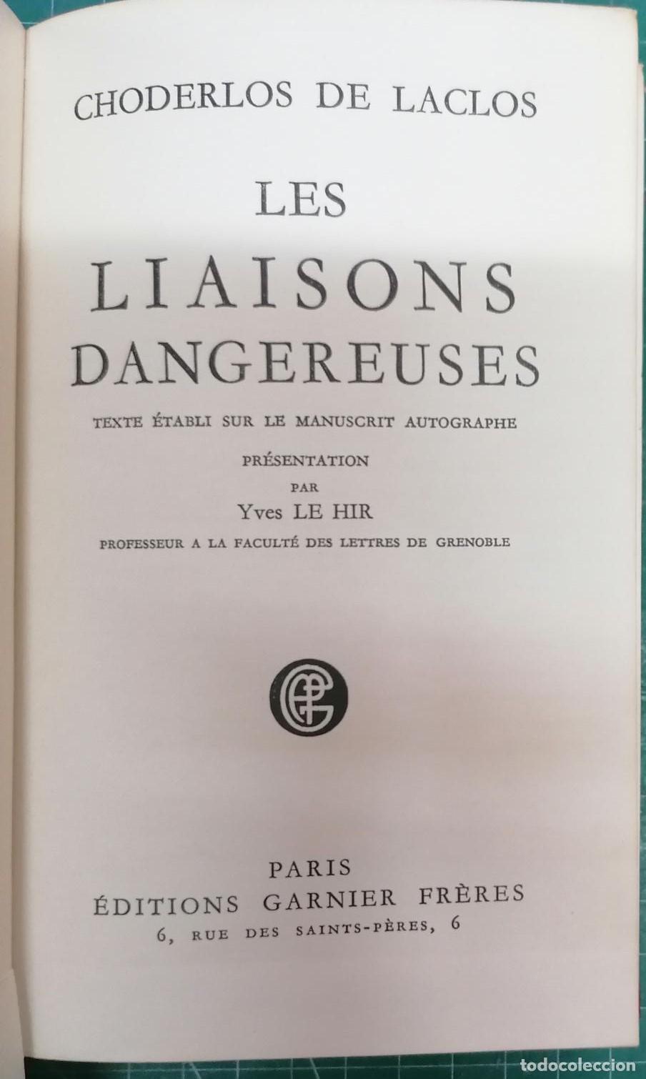 Libros: De Laclos, Choderlos - LES LIAISONS DANGEREUSES - Foto 2
