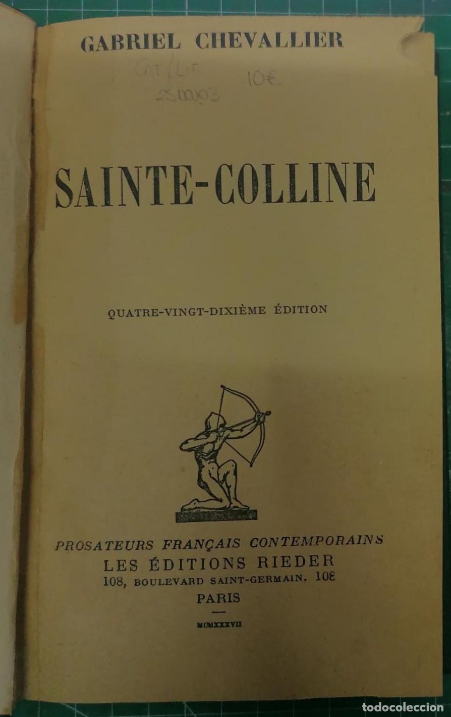 Libros: Chevallier, Gabriel - SAINTE-COLLINE - Foto 1