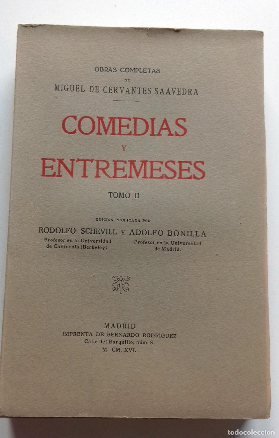 B&uuml;cher: Cervantes Saavedra, Miguel de - COMEDIAS Y ENTREMESES. TOMO II