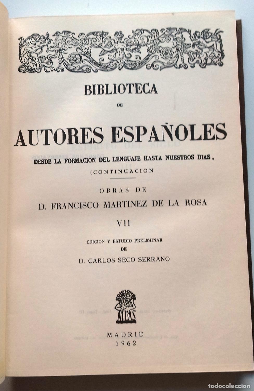 Livros em segunda m&atilde;o: Mart&iacute;nez de la Rosa, Francisco - OBRAS. TOMO VIII. EL ESPIRITU DEL SIGLO, IV