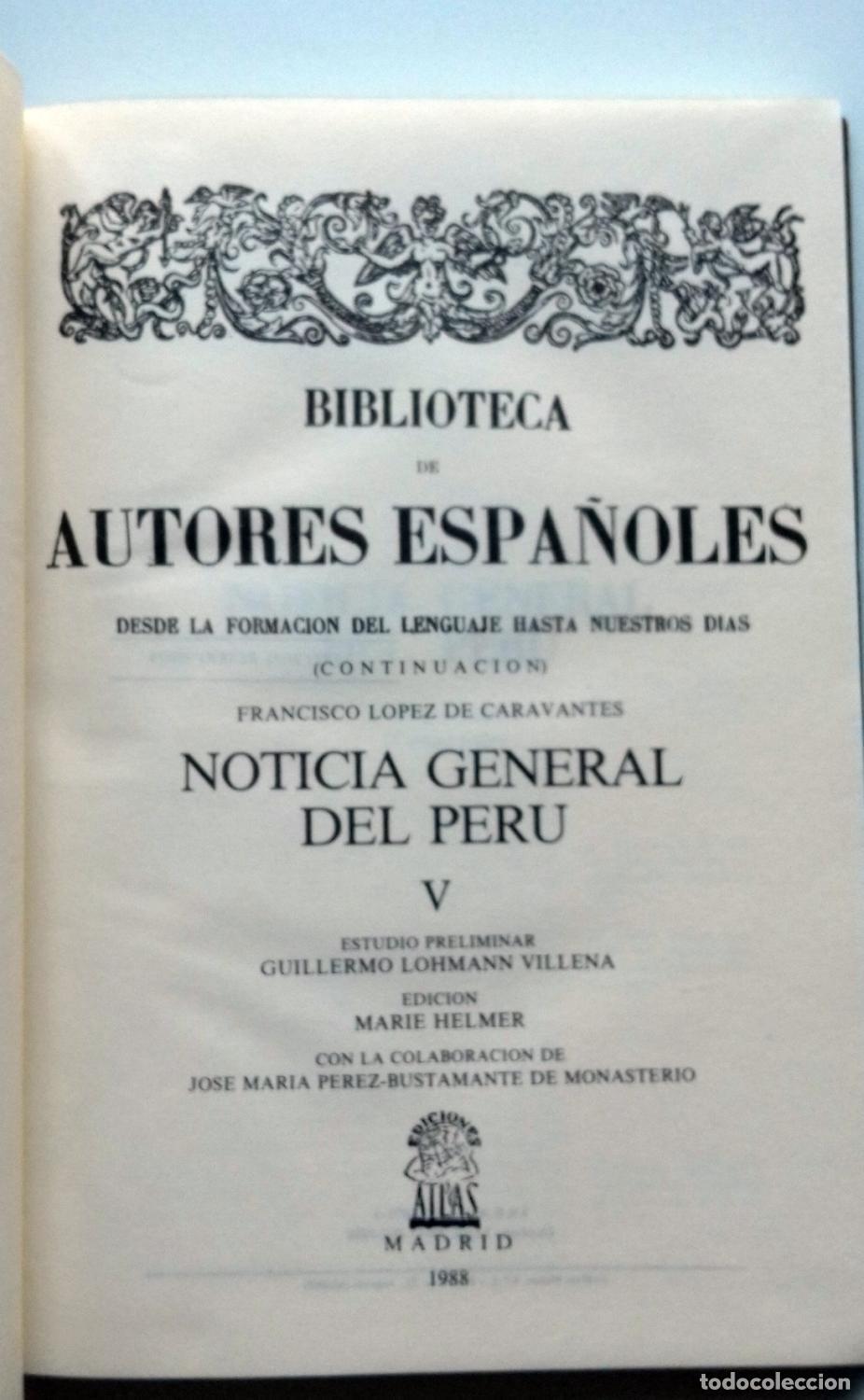 B&uuml;cher: L&oacute;pez de Caravantes, Francisco - NOTICIA GENERAL DEL PER&Uacute;. TOMO V
