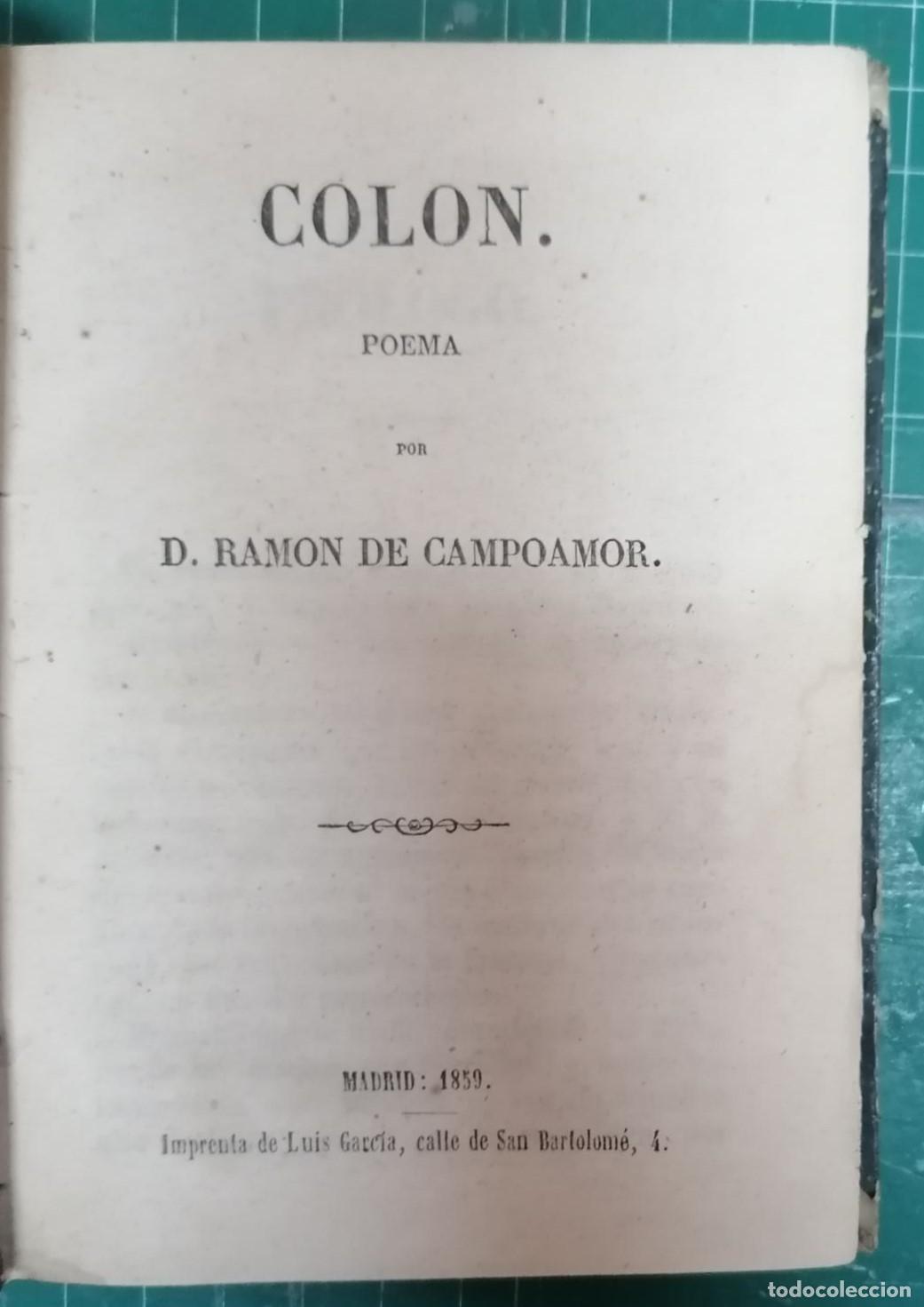 Libros: Campoamor, Ram&oacute;n de - COL&Oacute;N. POEMA - Foto 2