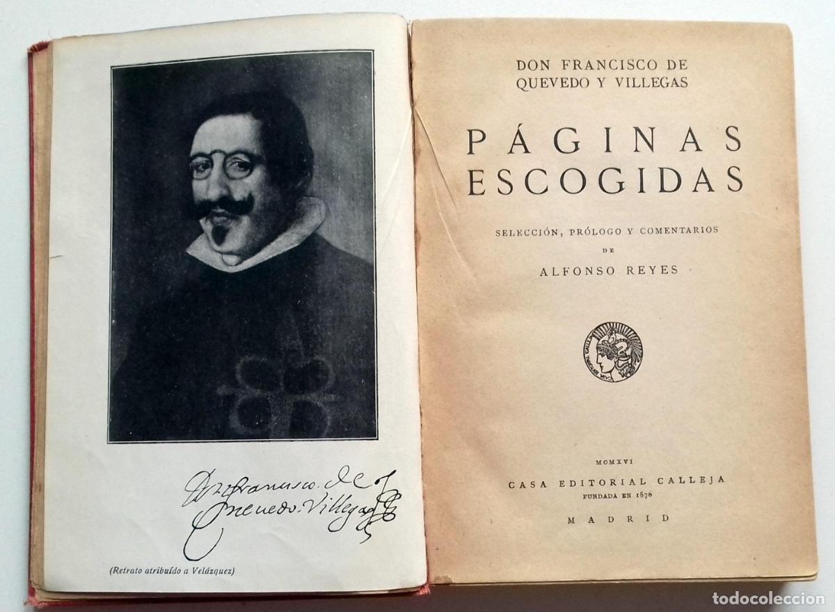 Libros: Quevedo y Villegas, Francisco de - P&Aacute;GINAS ESCOGIDAS - Foto 1