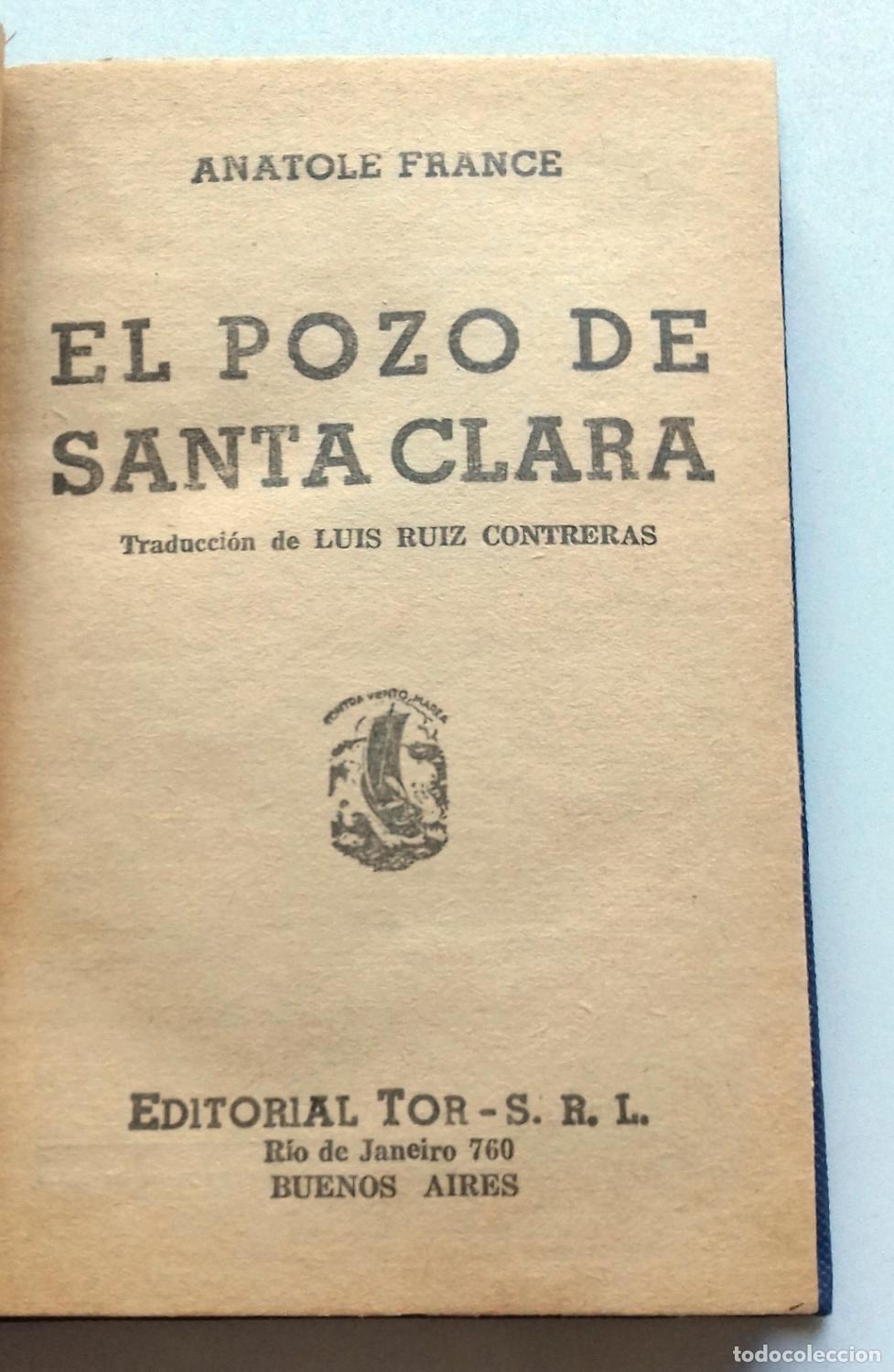 Libros: France, Anatole - EL POZO DE SANTA CLARA - Foto 2