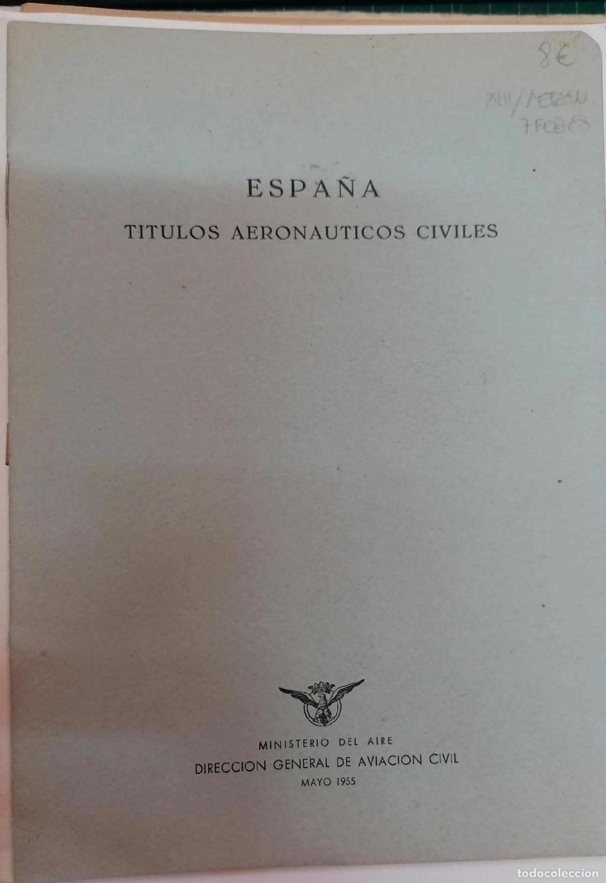 Libros: Gallarza, G. - ESPA&Ntilde;A. T&Iacute;TULOS AERON&Aacute;UTICOS CIVILES
