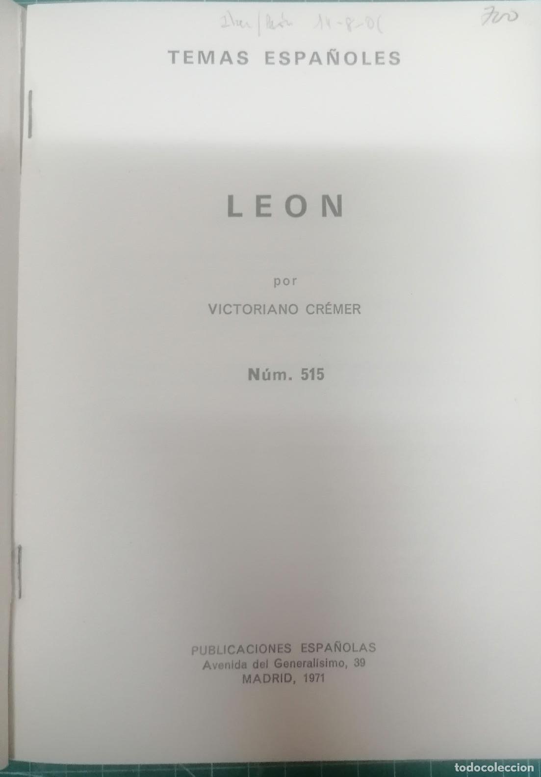 Libros: Cr&eacute;mer, Victoriano - LE&Oacute;N - Foto 2