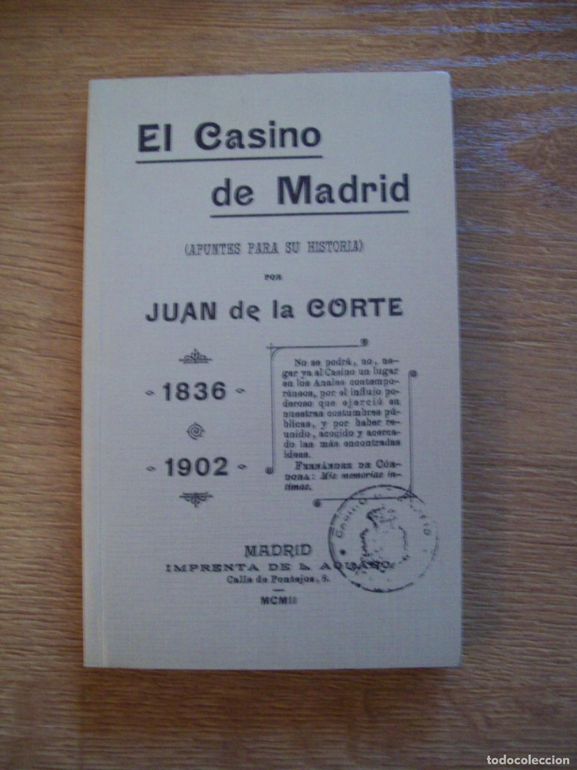 Libri di seconda mano: Corte, Juan de la - EL CASINO DE MADRID (APUNTES PARA SU HISTORIA)