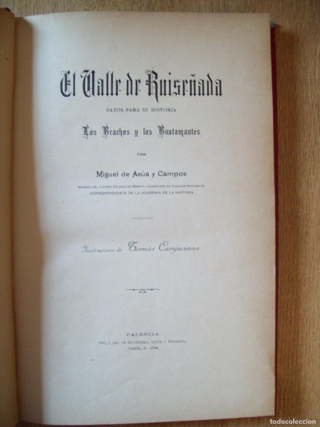 Libros: As&uacute;a y Campos, Miguel - EL VALLE DE RUISE&Ntilde;ADA. DATOS PARA SU HISTORIA. LOS BRACHOS Y LOS BUSTAMANTES