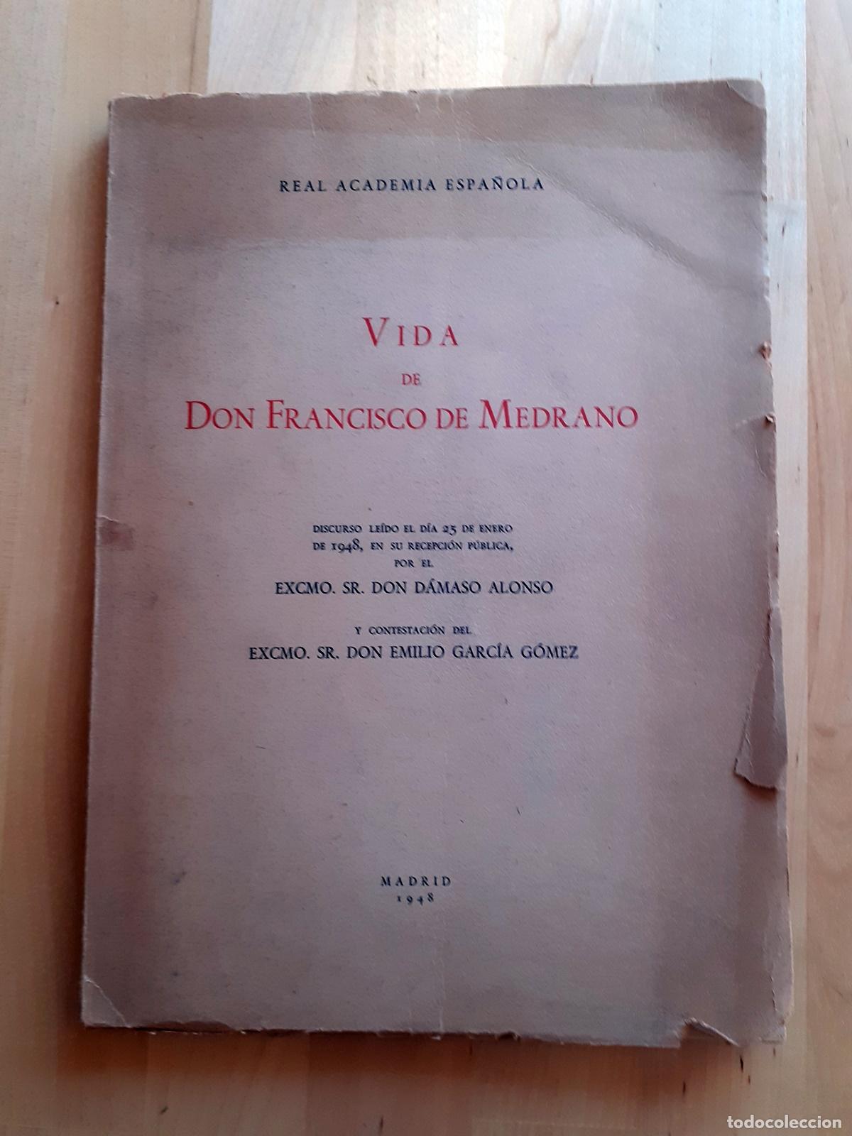 Libros: Alonso, D&aacute;maso - VIDA DE DON FRANCISCO DE MEDRANO - Foto 1
