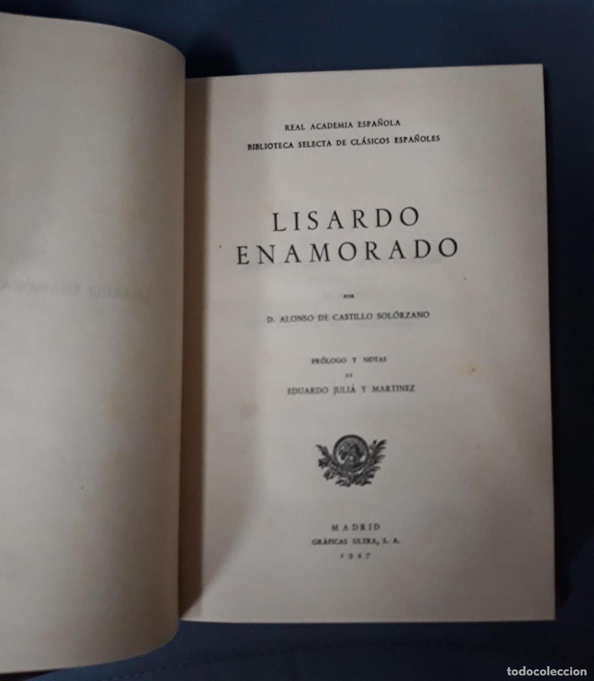 Libros: Castillo Sol&oacute;rzano, Alonso de - LISARDO ENAMORADO - Foto 8