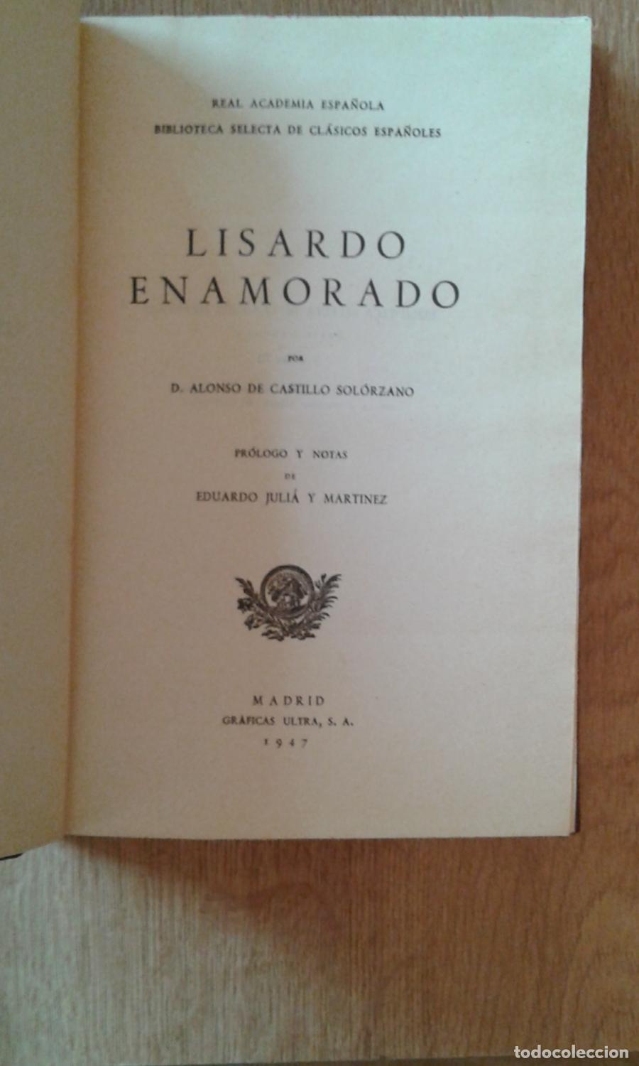 B&uuml;cher: Castillo Sol&oacute;rzano, Alonso de - LISARDO ENAMORADO