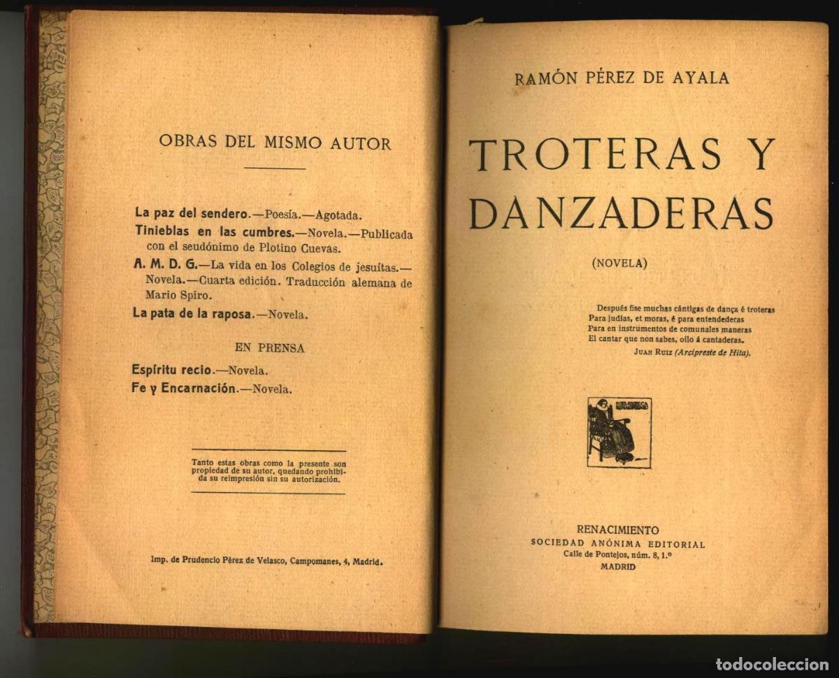 Libros: Ram&oacute;n P&eacute;rez de Ayala - TROTERAS Y DANZADERAS - Foto 1
