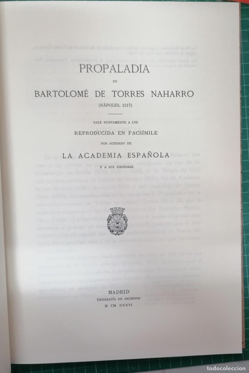Libros: Torres Naharro, Bartolom&eacute; - PROPALADIA - Foto 2
