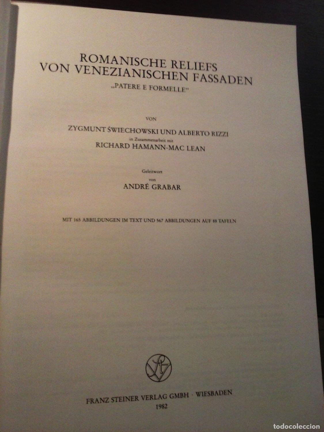 B&uuml;cher: Zygmunt Swiechowski und Alberto Rizzi - ROMANISCHE RELIEFS VON VENEZIANISCHEN FASSADEN, PATERE E FOR