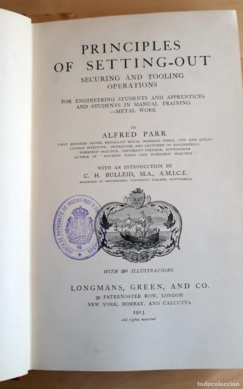 Libros: Alfred Parr - PRINCIPLES OF SETTING-OUT SECURING AND TOOLING OPERATIONS FOR ENGINEERING STUDENTS IN