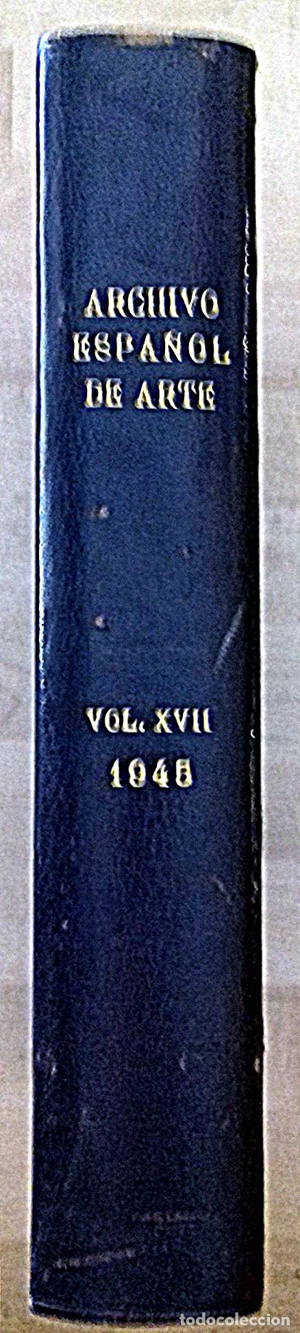 Livros em segunda m&atilde;o: VV.AA. - ARCHIVO ESPA&Ntilde;OL DE ARTE. VOL. XVII. A&Ntilde;O 1945