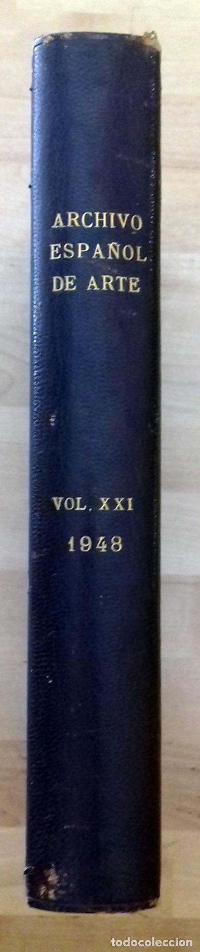 books: VV.AA. - ARCHIVO ESPA&Ntilde;OL DE ARTE VOL. XXI. A&Ntilde;O 1948