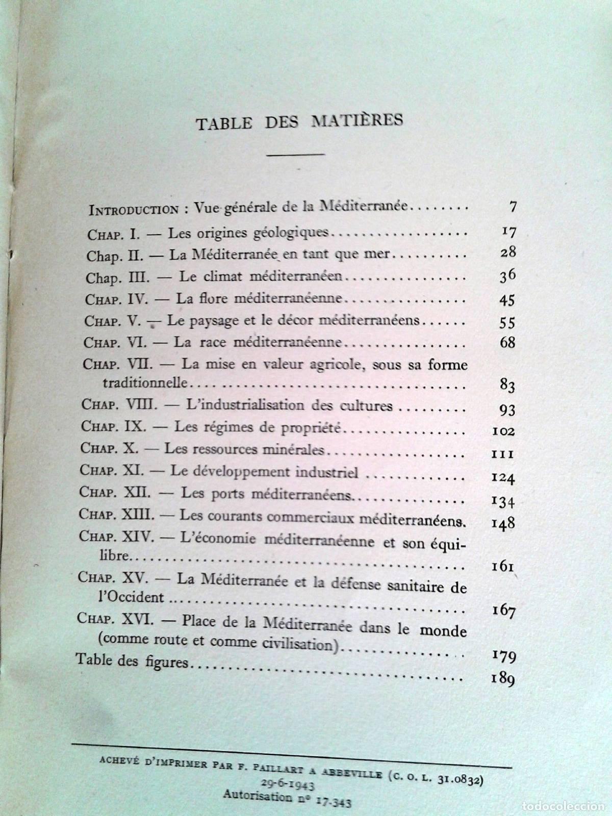 Libros: Andr&eacute; Siegfried - VUE GENERALE DE LA MEDITERRANEE - Foto 3