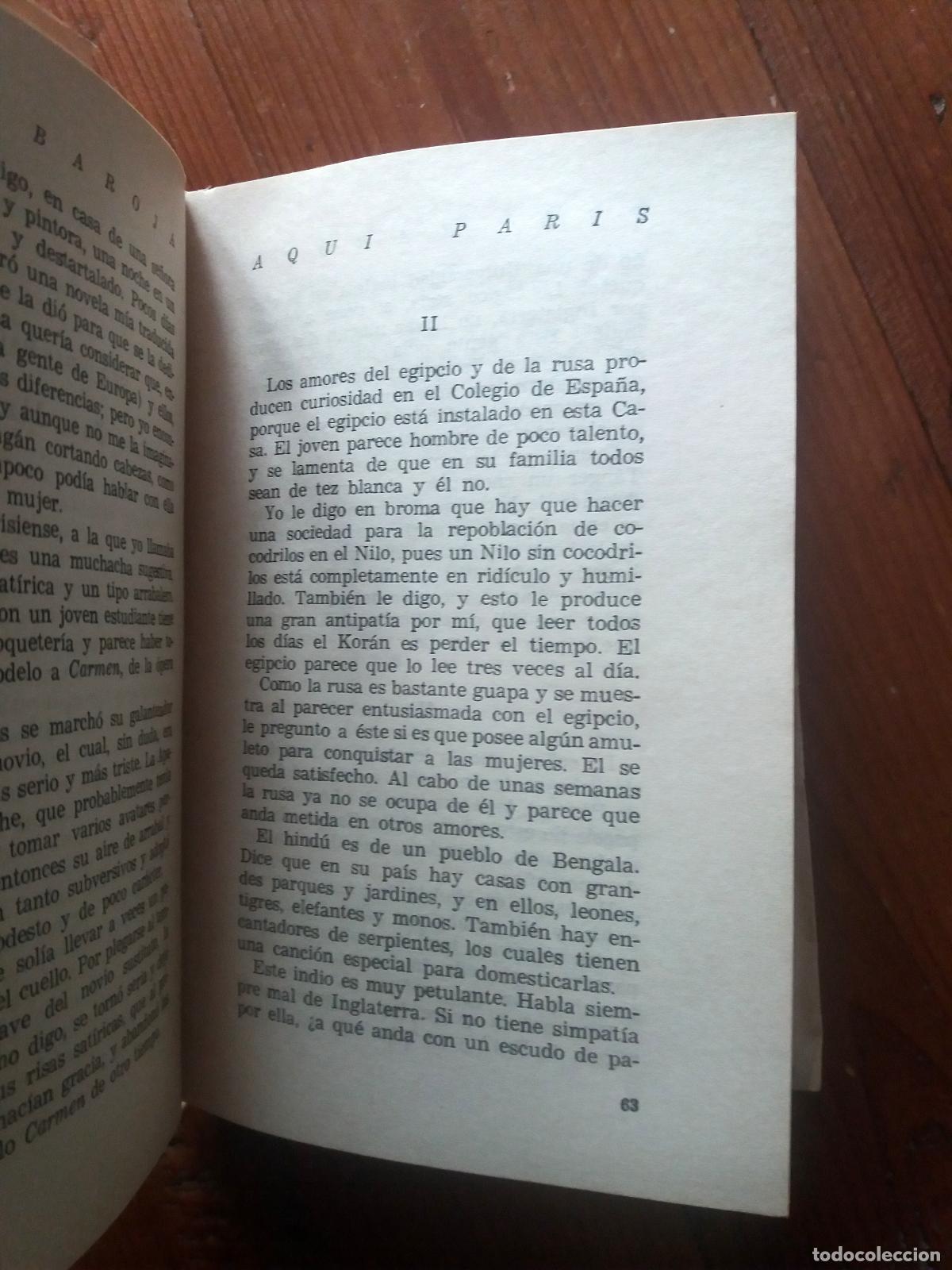 Libros: Pio Baroja - AQUI PARIS - Foto 2