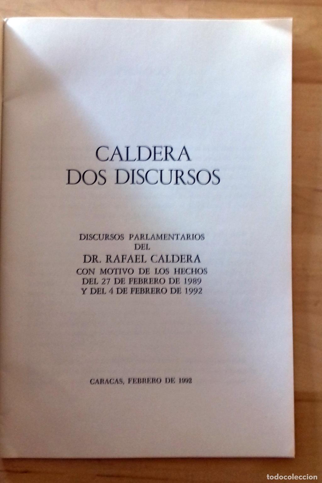 Libros: Rafael Caldera - CALDERA DOS DISCURSOS - Foto 2