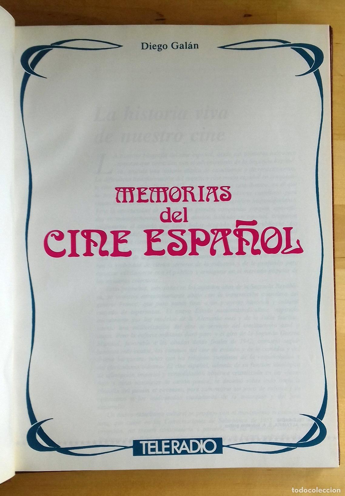Libros: Diego Gal&aacute;n - MEMORIAS DEL CINE ESPA&Ntilde;OL - Foto 3