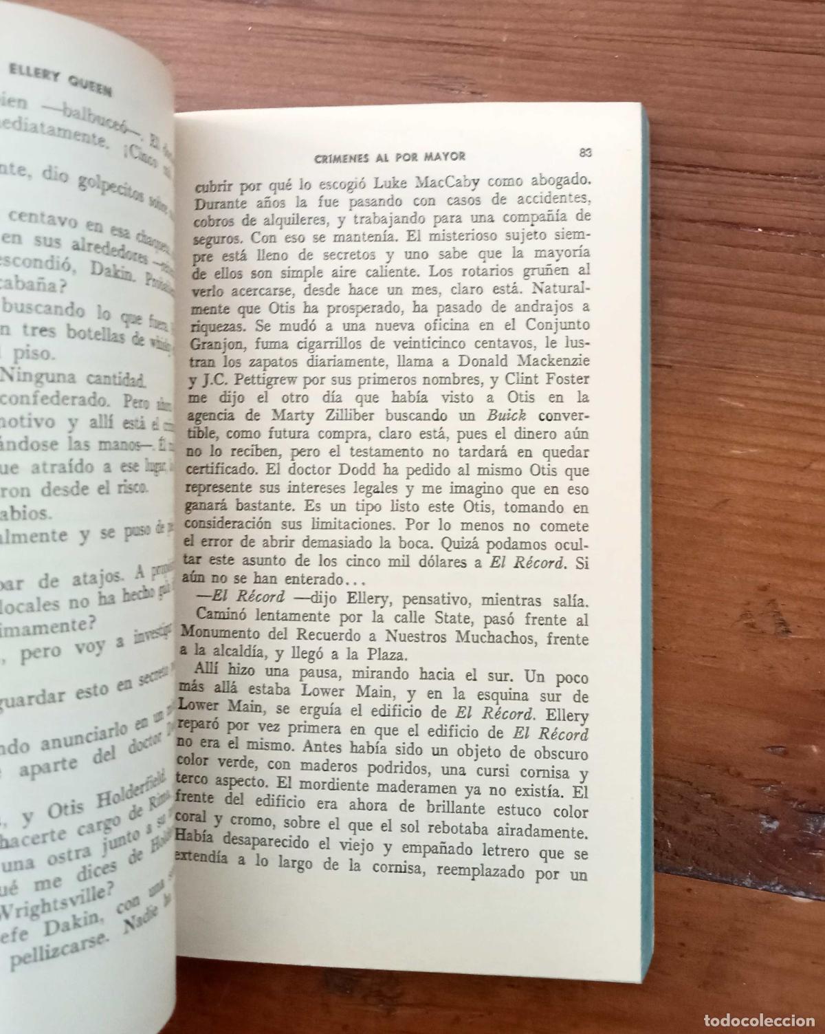 Libros: Ellery Queen - CRIMENES AL POR MAYOR - Foto 2