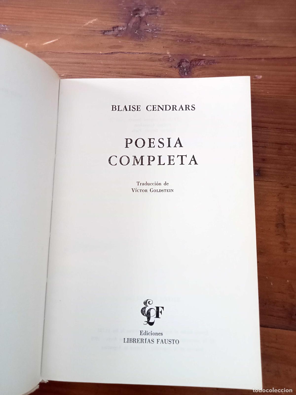 Libros: Blaise Cendrars - POESIA COMPLETA. Edici&oacute;n biling&uuml;e Franc&eacute;s-Castellano - Foto 3