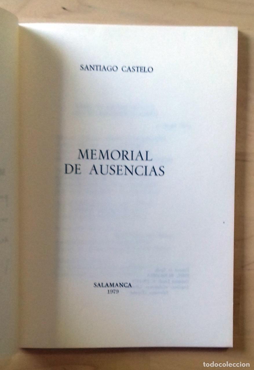 Libros: Santiago Castelo - MEMORIAL DE AUSENCIAS - Foto 3