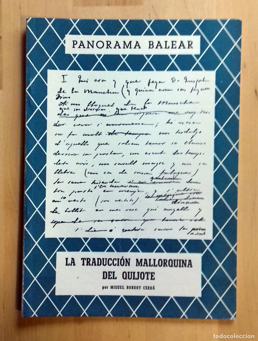 Libros: Miguel Bordoy Cerd&aacute; - LA TRADUCCI&Oacute;N MALLORQUINA DEL QUIJOTE