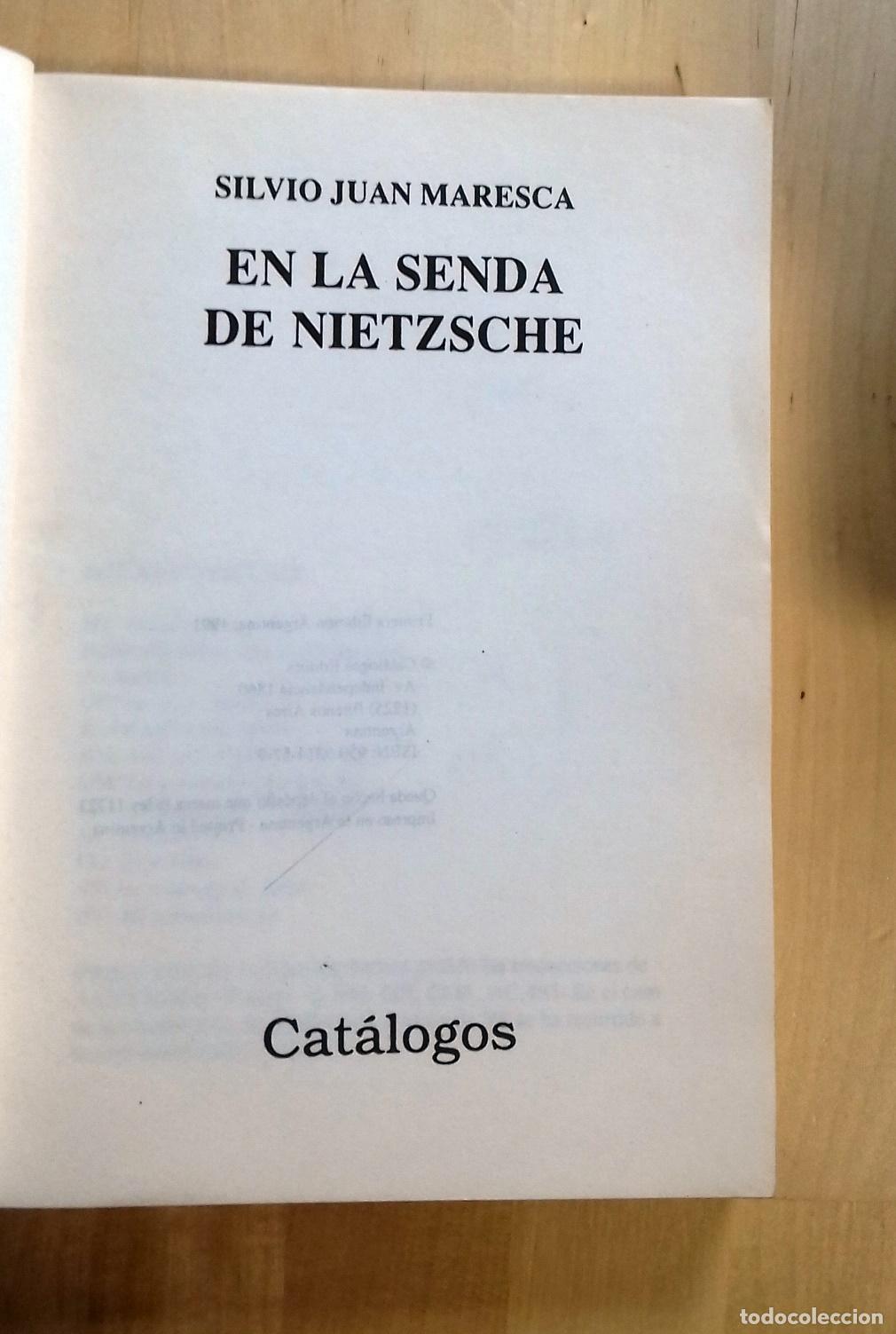 Libros: Silvio Juan Maresca - EN LA SENDA DE NIETZSCHE - Foto 2