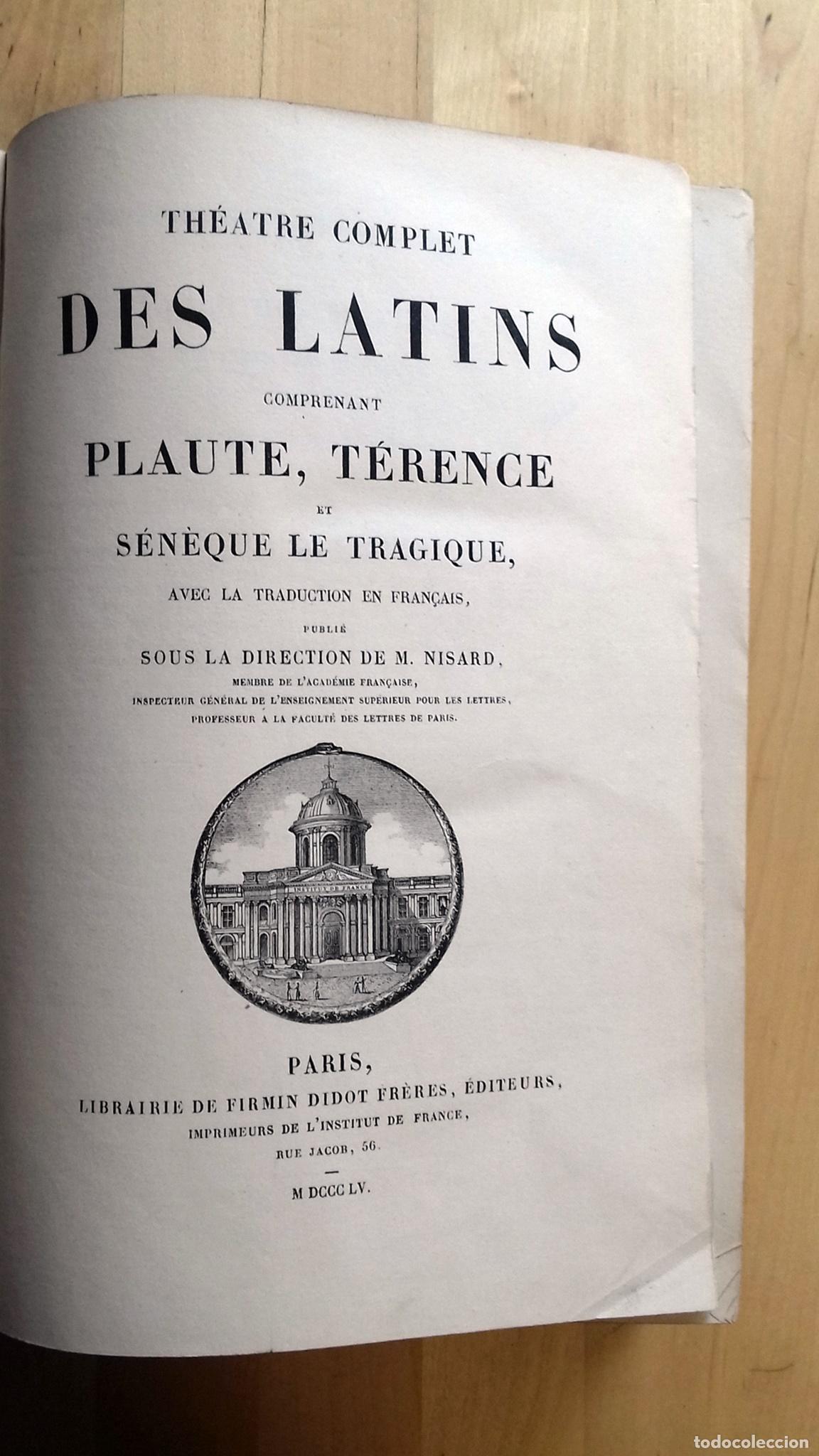 Libros: Plaute, Terence et Seneque le Tragique - THEATRE COMPLET DES LATINS