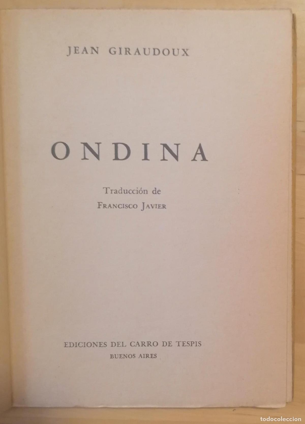 Libros: Jean Giraudoux - ONDINA - Foto 2