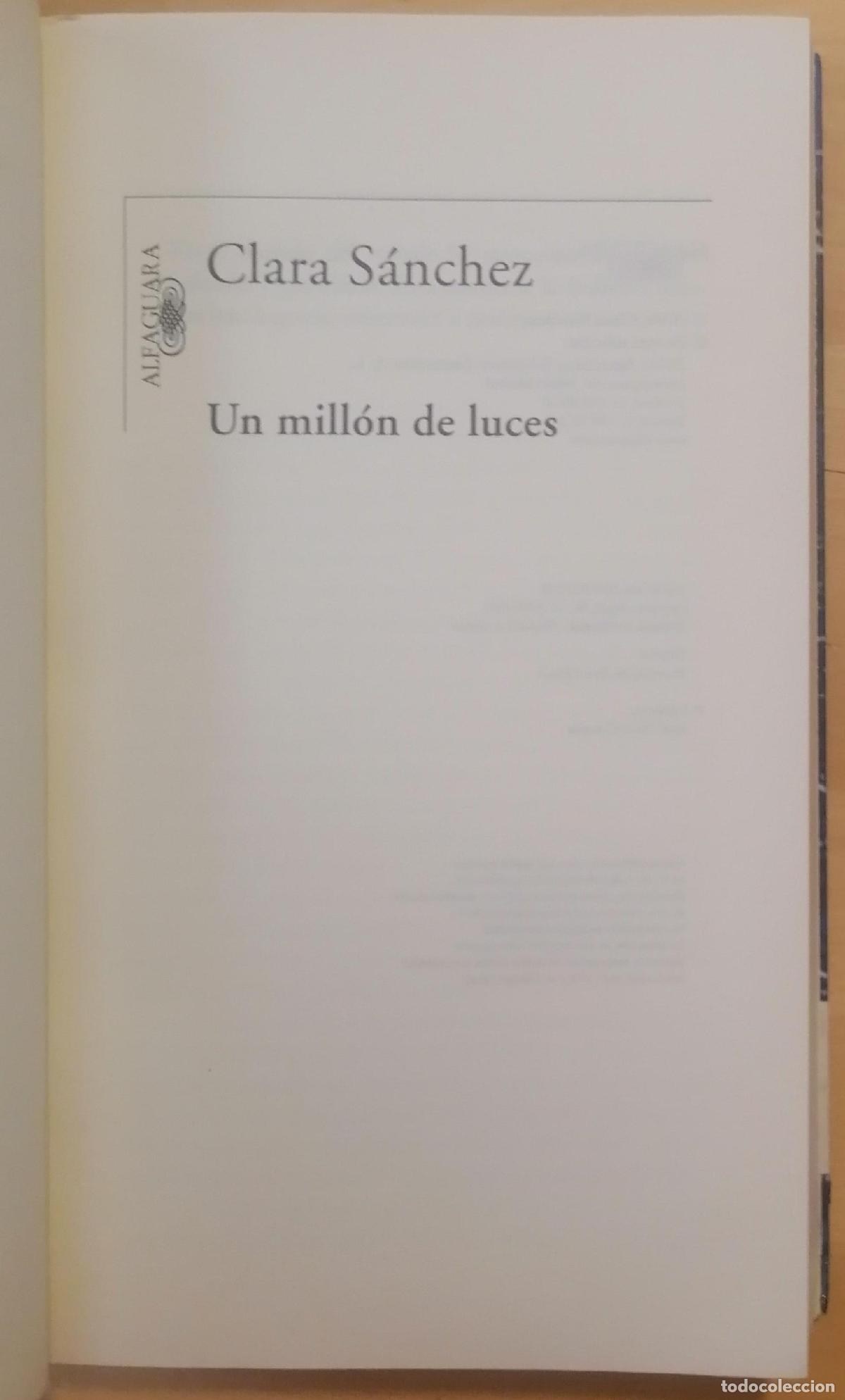 Libros: Clara S&aacute;nchez - UN MILL&Oacute;N DE LUCES - Foto 2